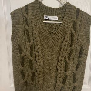 Zara cable knit vest